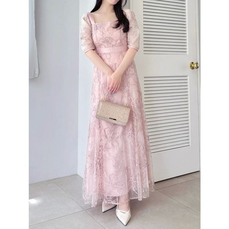 【藤井サチコラボ】ラメ刺繍チュール2WAYスリーブドレス | dazzlin | 詳細画像42 