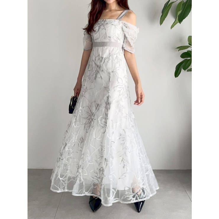 【藤井サチコラボ】ラメ刺繍チュール2WAYスリーブドレス | dazzlin | 詳細画像47 