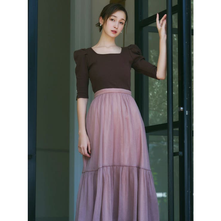 【藤井サチコラボ】パワショルドッキングワンピース | dazzlin | 詳細画像2 