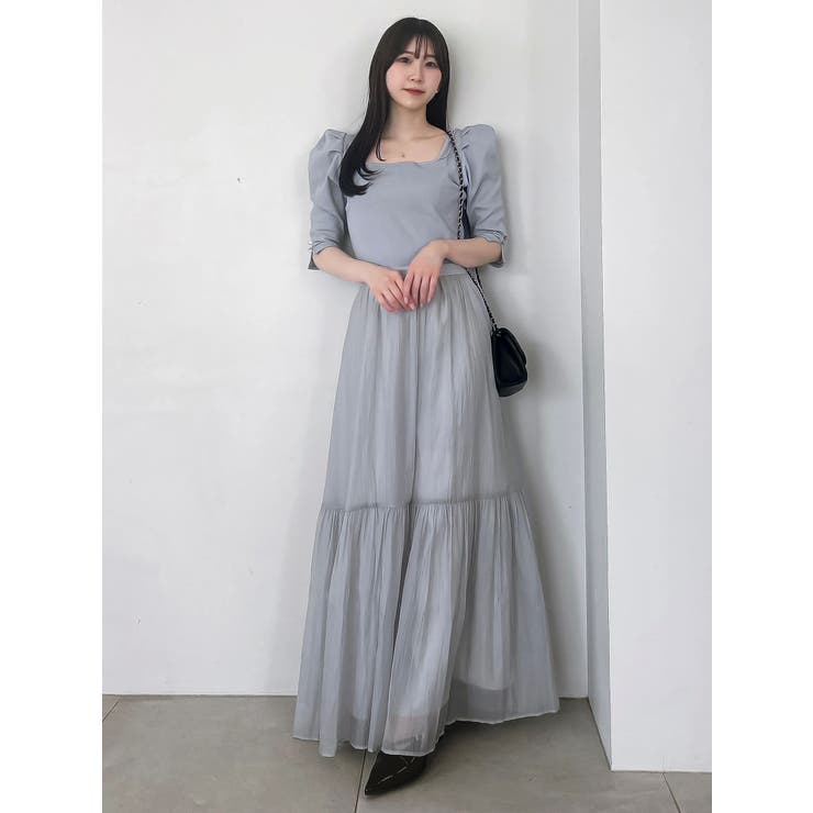 【藤井サチコラボ】パワショルドッキングワンピース | dazzlin | 詳細画像23 