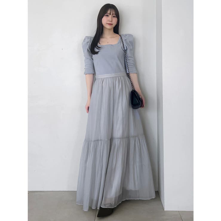 【藤井サチコラボ】パワショルドッキングワンピース | dazzlin | 詳細画像24 