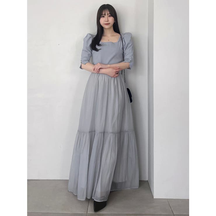 【藤井サチコラボ】パワショルドッキングワンピース | dazzlin | 詳細画像25 