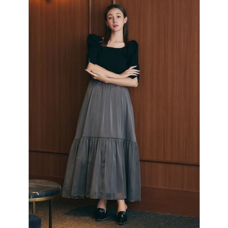 【藤井サチコラボ】パワショルドッキングワンピース | dazzlin | 詳細画像3 