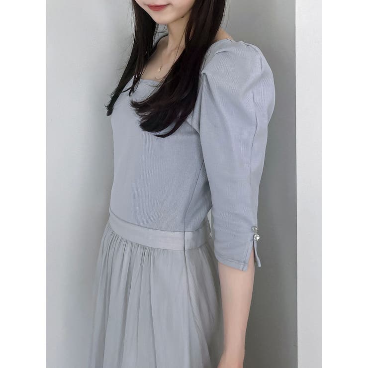 【藤井サチコラボ】パワショルドッキングワンピース | dazzlin | 詳細画像30 