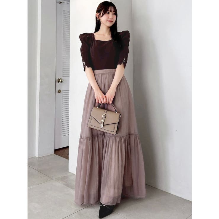 【藤井サチコラボ】パワショルドッキングワンピース | dazzlin | 詳細画像35 