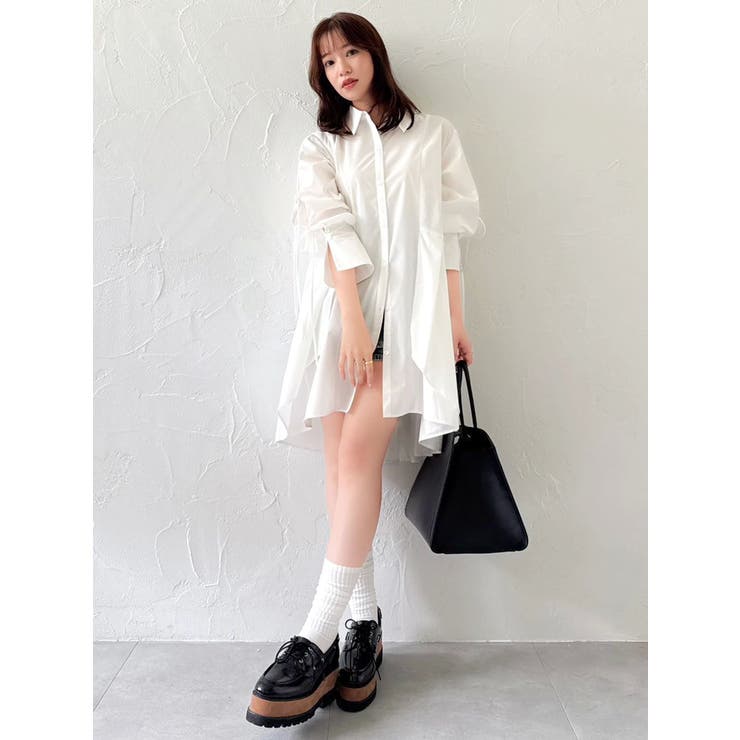 シャツイレフレアミニワンピース | dazzlin | 詳細画像17 