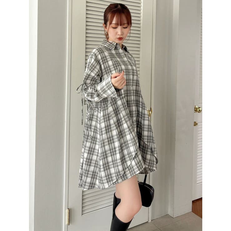 シャツイレフレアミニワンピース | dazzlin | 詳細画像6 