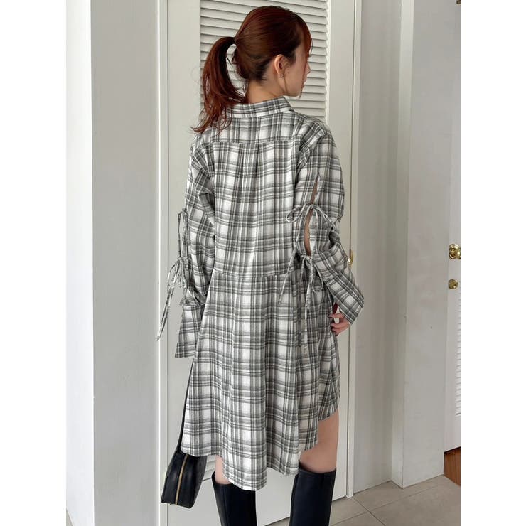 シャツイレフレアミニワンピース | dazzlin | 詳細画像8 