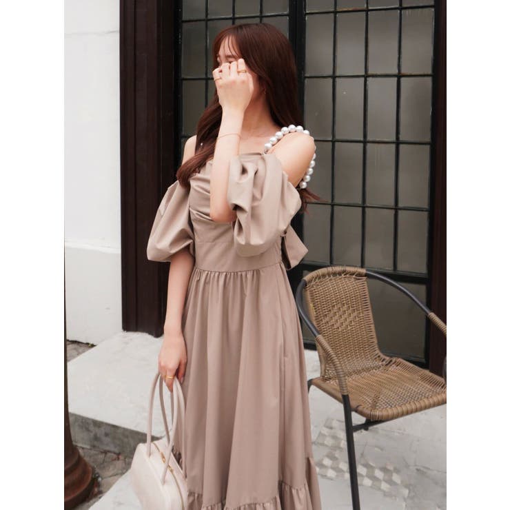 【吉田朱里】パール2wayボリュームワンピース | dazzlin | 詳細画像10 