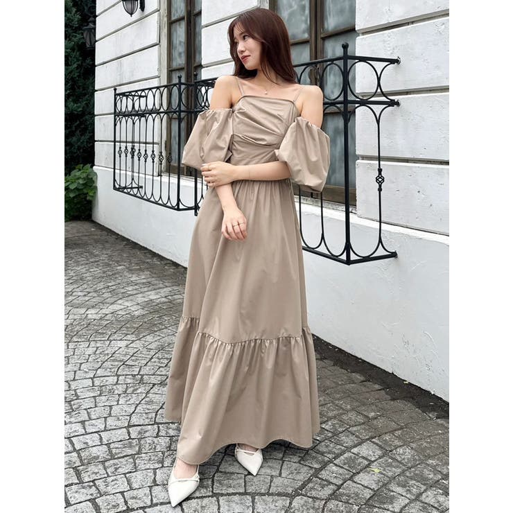 【吉田朱里】パール2wayボリュームワンピース | dazzlin | 詳細画像12 