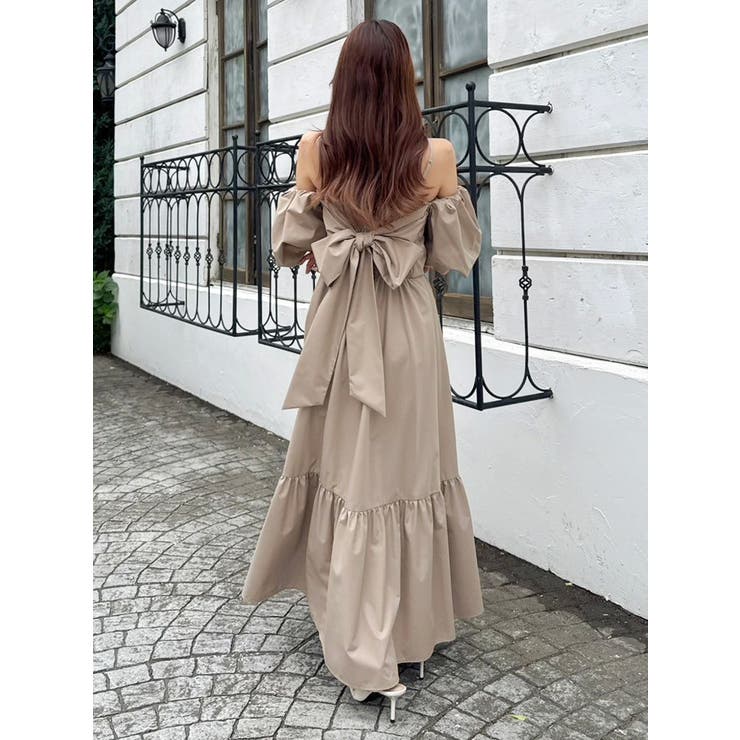 【吉田朱里】パール2wayボリュームワンピース | dazzlin | 詳細画像13 