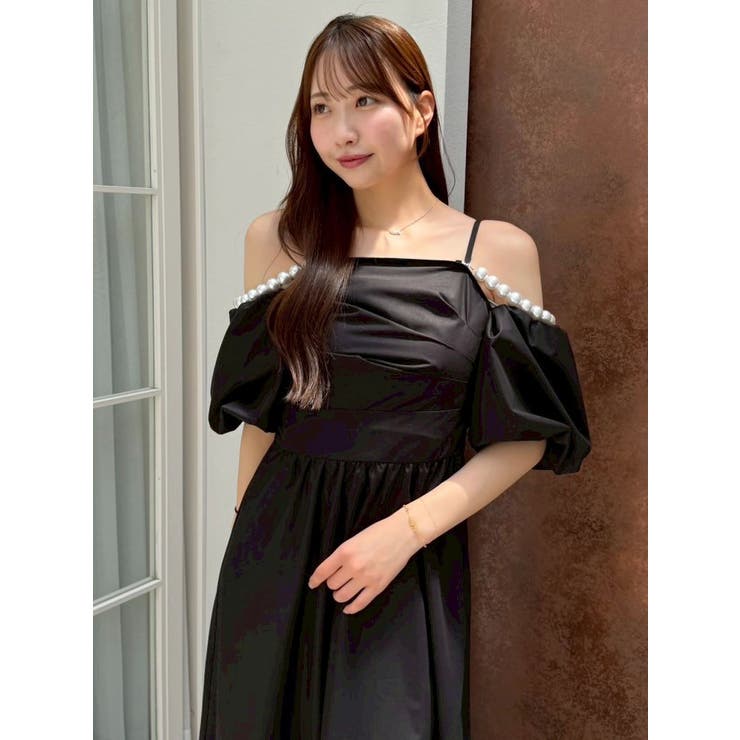 【吉田朱里】パール2wayボリュームワンピース | dazzlin | 詳細画像18 