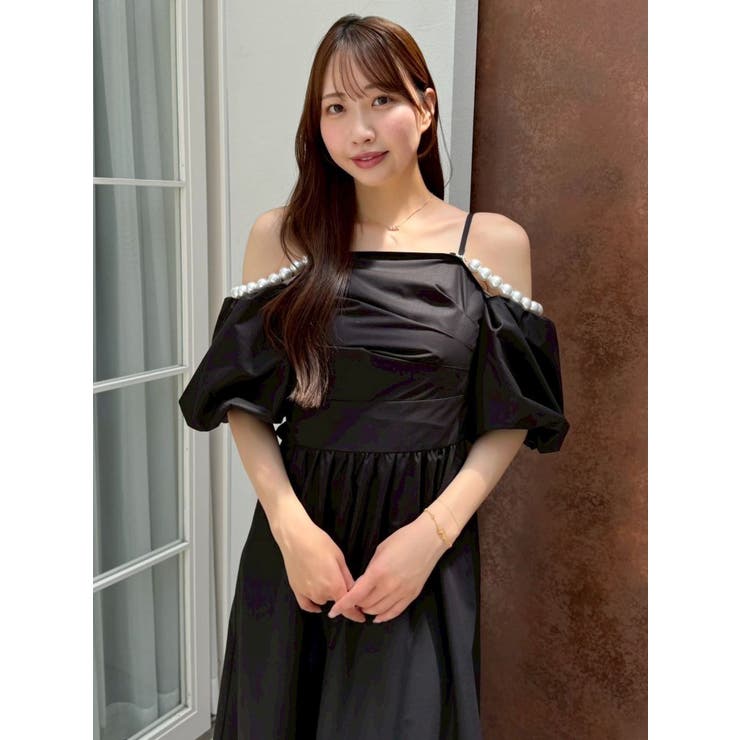 【吉田朱里】パール2wayボリュームワンピース | dazzlin | 詳細画像19 