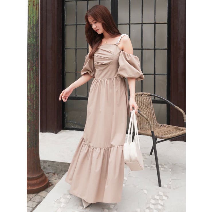 【吉田朱里】パール2wayボリュームワンピース | dazzlin | 詳細画像2 