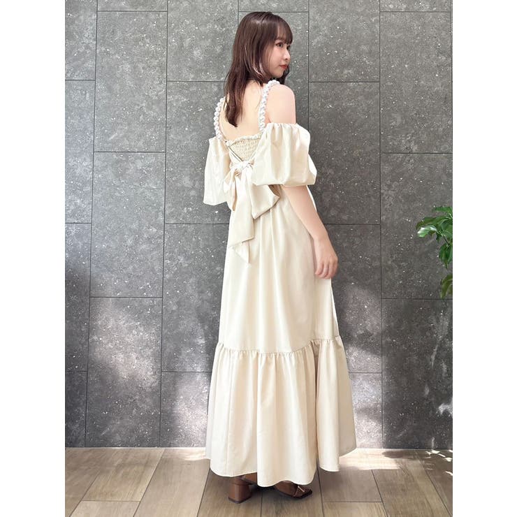 【吉田朱里】パール2wayボリュームワンピース | dazzlin | 詳細画像28 