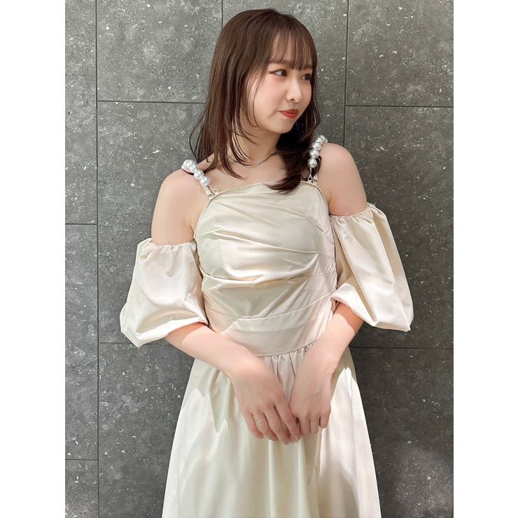 【吉田朱里】パール2wayボリュームワンピース | dazzlin | 詳細画像30 