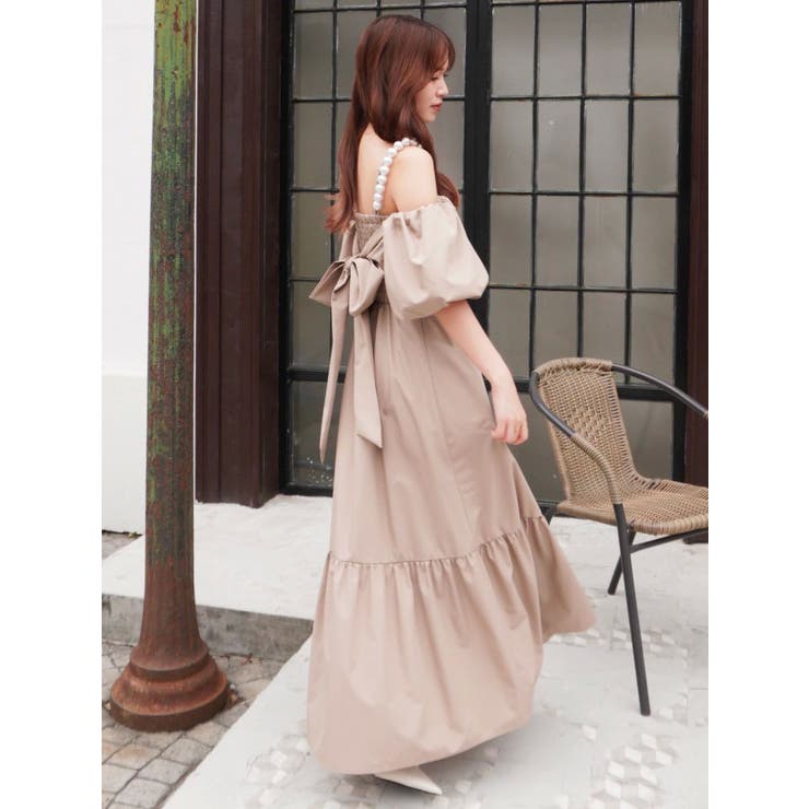 【吉田朱里】パール2wayボリュームワンピース | dazzlin | 詳細画像45 