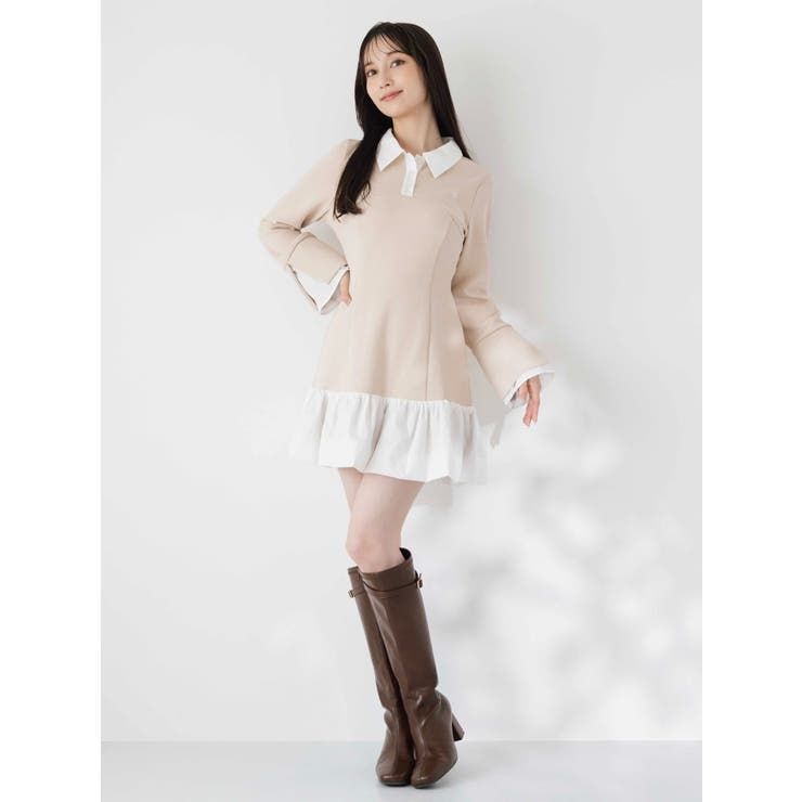 【WEB限定】ポロバルーンスソミニワンピース | dazzlin | 詳細画像3 