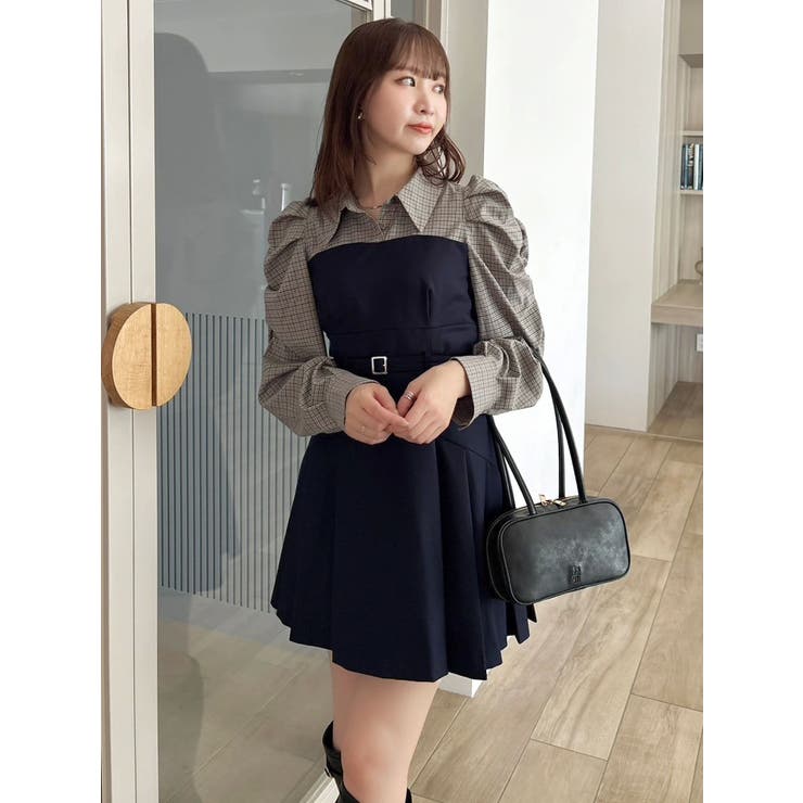 長袖レイヤードシャツミニワンピース | dazzlin | 詳細画像14 