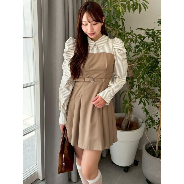 長袖レイヤードシャツミニワンピース | dazzlin | 詳細画像21 