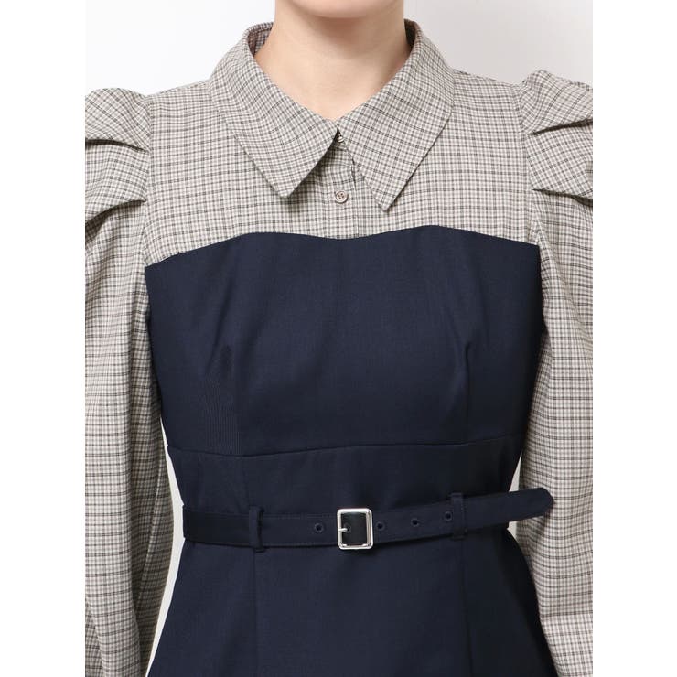 長袖レイヤードシャツミニワンピース | dazzlin | 詳細画像34 