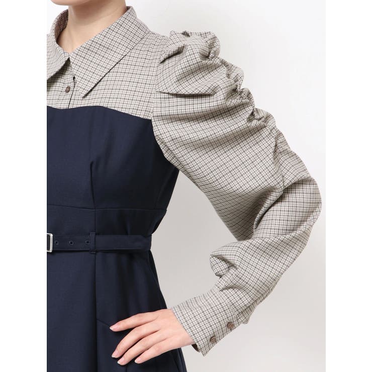 長袖レイヤードシャツミニワンピース | dazzlin | 詳細画像35 