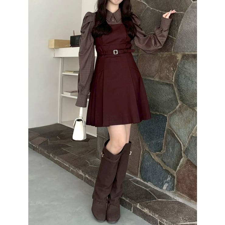 長袖レイヤードシャツミニワンピース | dazzlin | 詳細画像44 