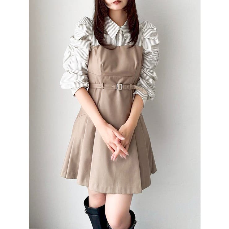 長袖レイヤードシャツミニワンピース | dazzlin | 詳細画像49 