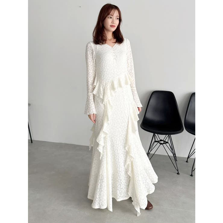 アシメフリルレースワンピース | dazzlin | 詳細画像10 