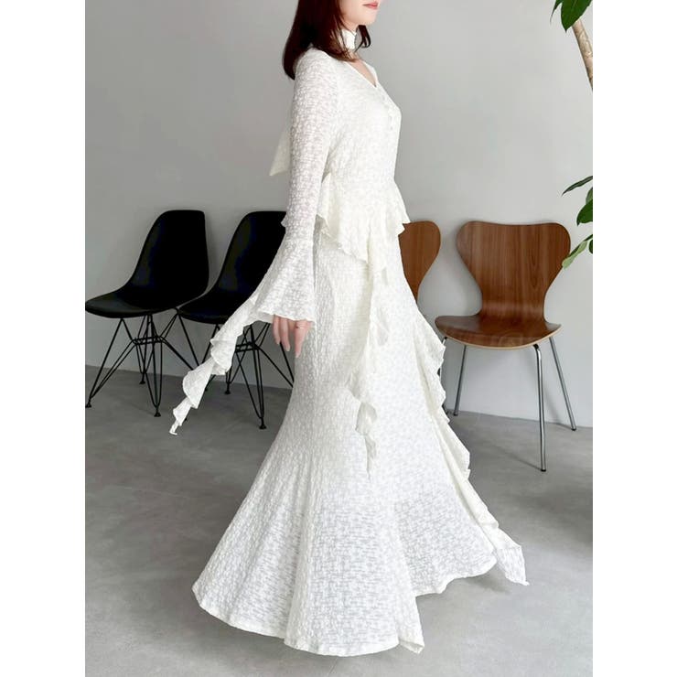 アシメフリルレースワンピース | dazzlin | 詳細画像12 