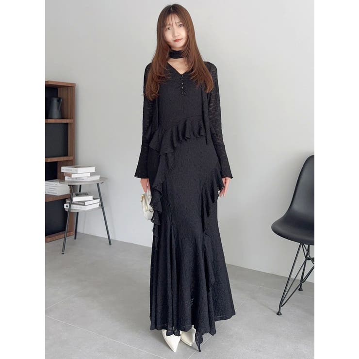 アシメフリルレースワンピース | dazzlin | 詳細画像19 