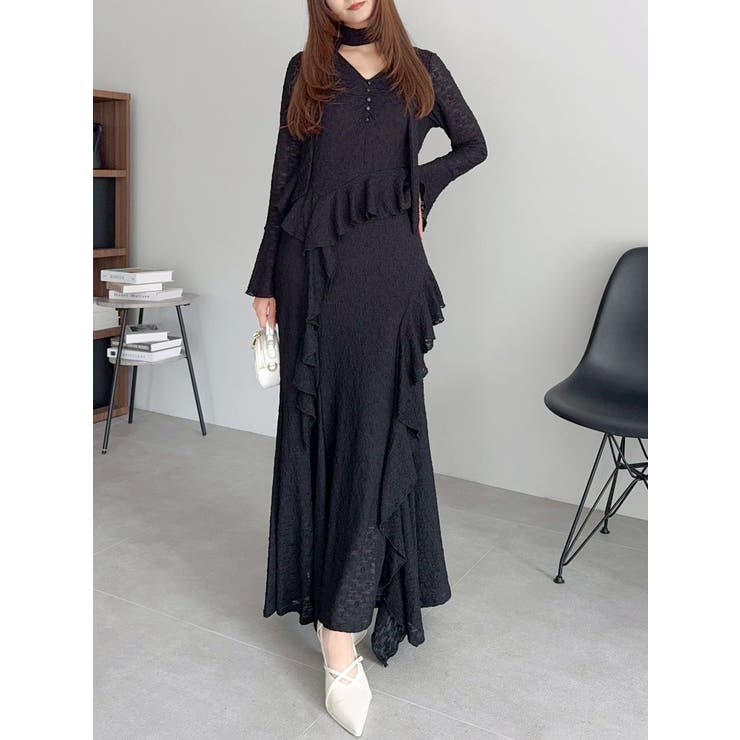 アシメフリルレースワンピース | dazzlin | 詳細画像20 