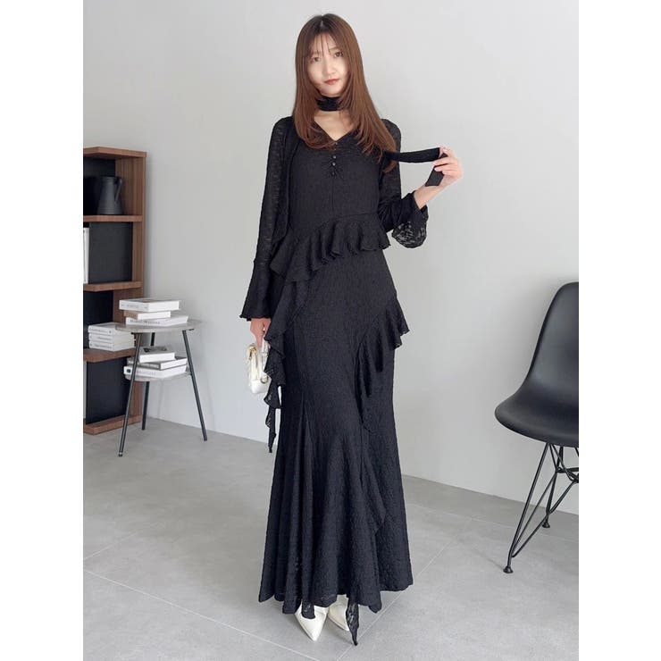 アシメフリルレースワンピース | dazzlin | 詳細画像21 