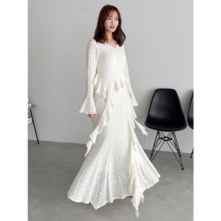 アシメフリルレースワンピース | dazzlin | 詳細画像9 