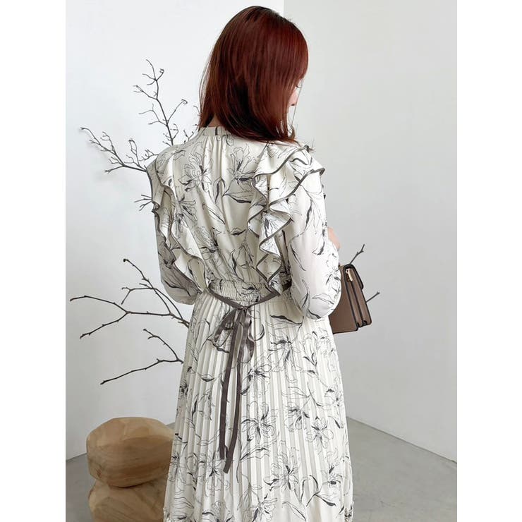 【WEB限定カラーあり】ダブルフリルフラワープリーツワンピース | dazzlin | 詳細画像11 