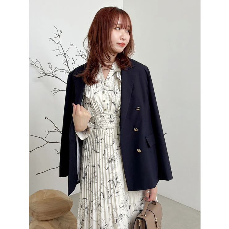 【WEB限定カラーあり】ダブルフリルフラワープリーツワンピース | dazzlin | 詳細画像13 