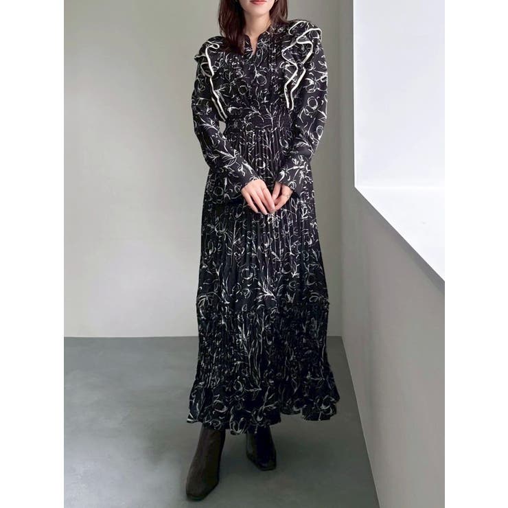 【WEB限定カラーあり】ダブルフリルフラワープリーツワンピース | dazzlin | 詳細画像26 