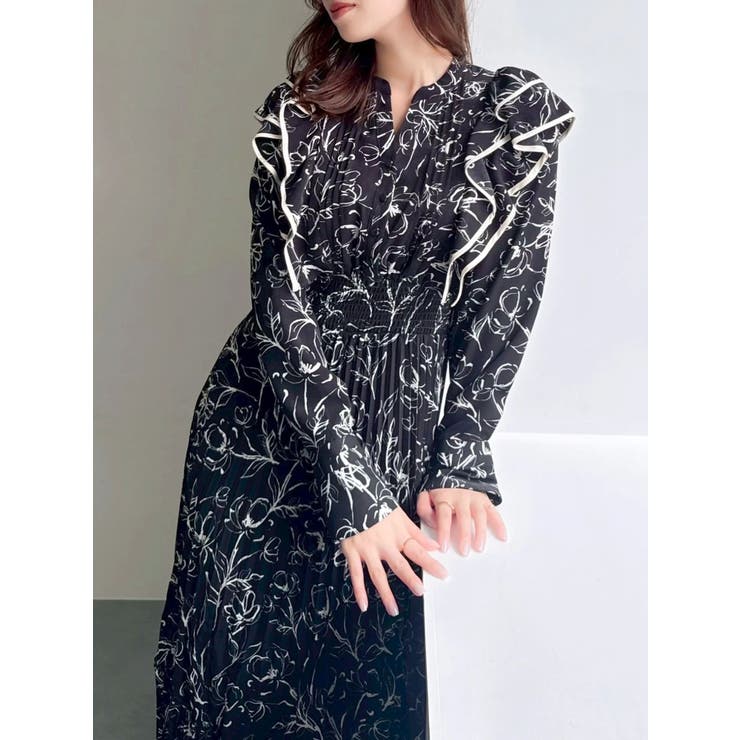 【WEB限定カラーあり】ダブルフリルフラワープリーツワンピース | dazzlin | 詳細画像27 