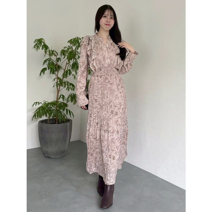 【WEB限定カラーあり】ダブルフリルフラワープリーツワンピース | dazzlin | 詳細画像30 