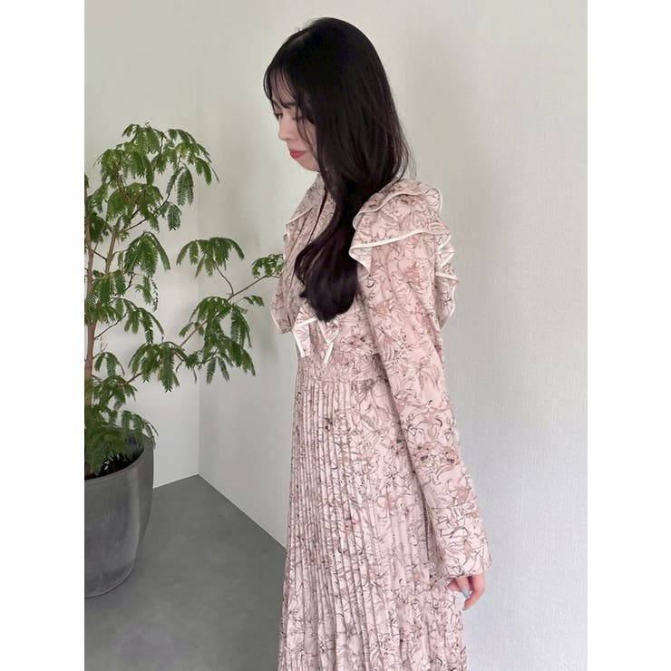【WEB限定カラーあり】ダブルフリルフラワープリーツワンピース | dazzlin | 詳細画像35 