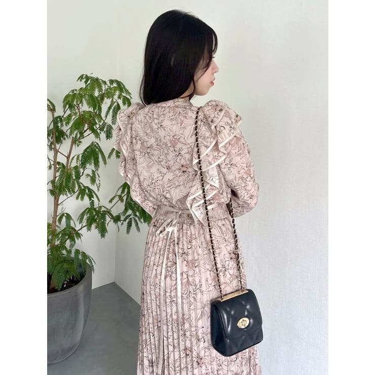 【WEB限定カラーあり】ダブルフリルフラワープリーツワンピース | dazzlin | 詳細画像36 