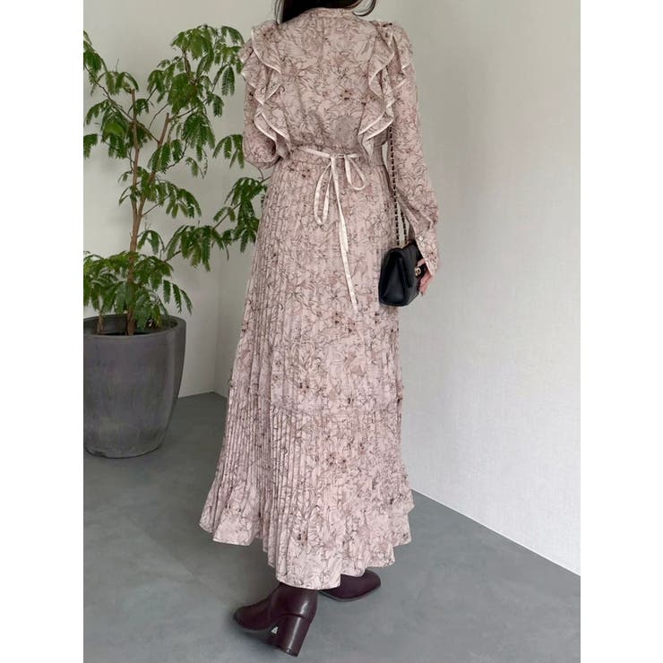 【WEB限定カラーあり】ダブルフリルフラワープリーツワンピース | dazzlin | 詳細画像37 