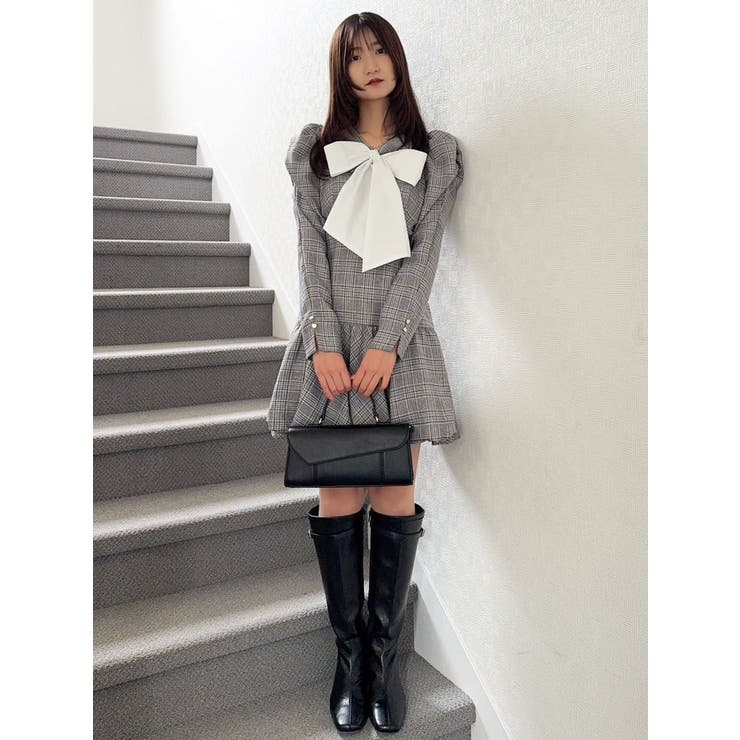 バルーンチェックミニワンピース | dazzlin | 詳細画像12 