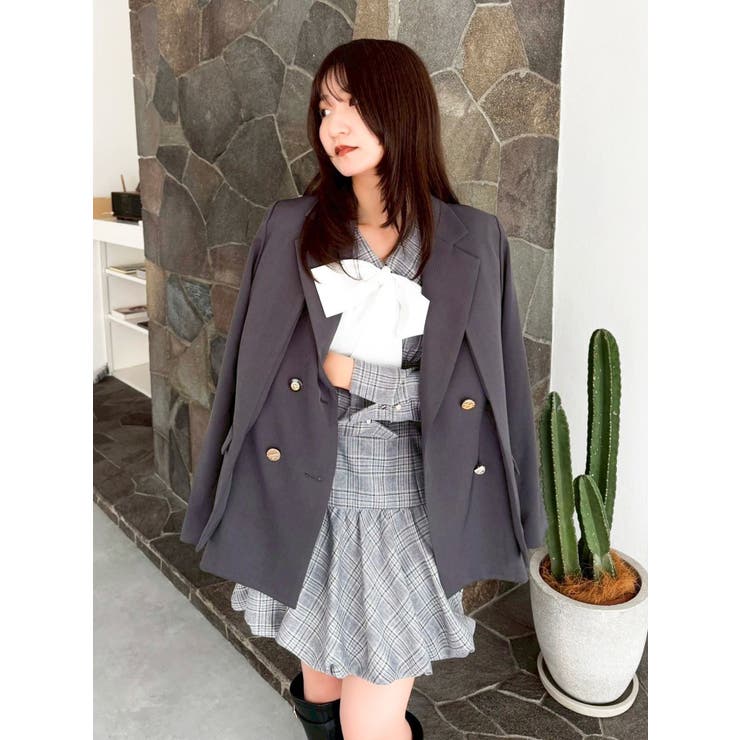 バルーンチェックミニワンピース | dazzlin | 詳細画像15 