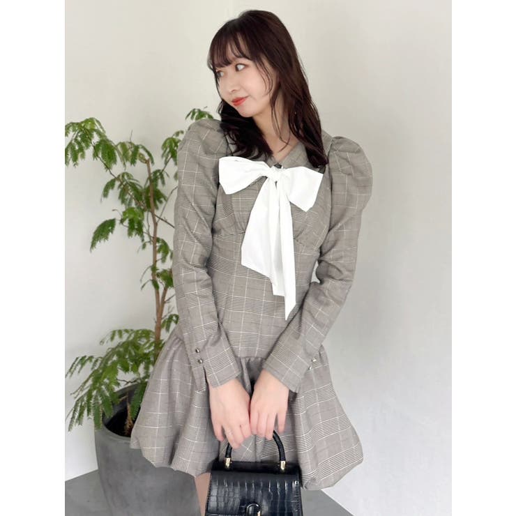 バルーンチェックミニワンピース | dazzlin | 詳細画像26 