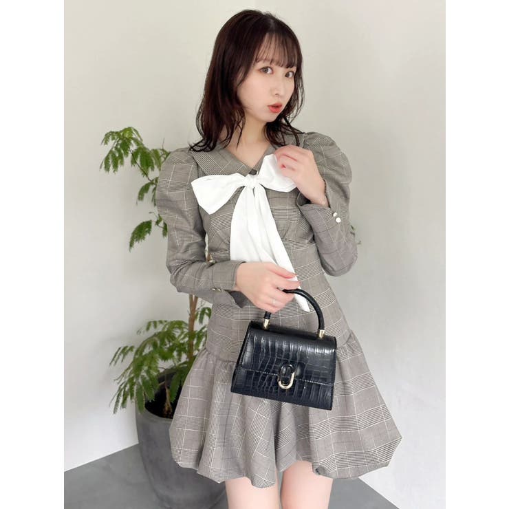 バルーンチェックミニワンピース | dazzlin | 詳細画像28 