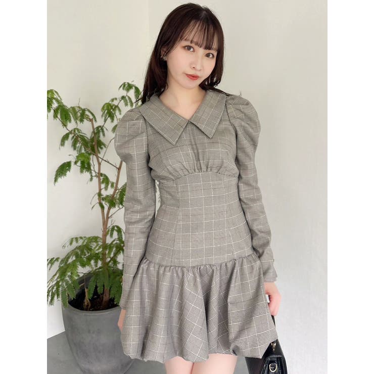 バルーンチェックミニワンピース | dazzlin | 詳細画像30 