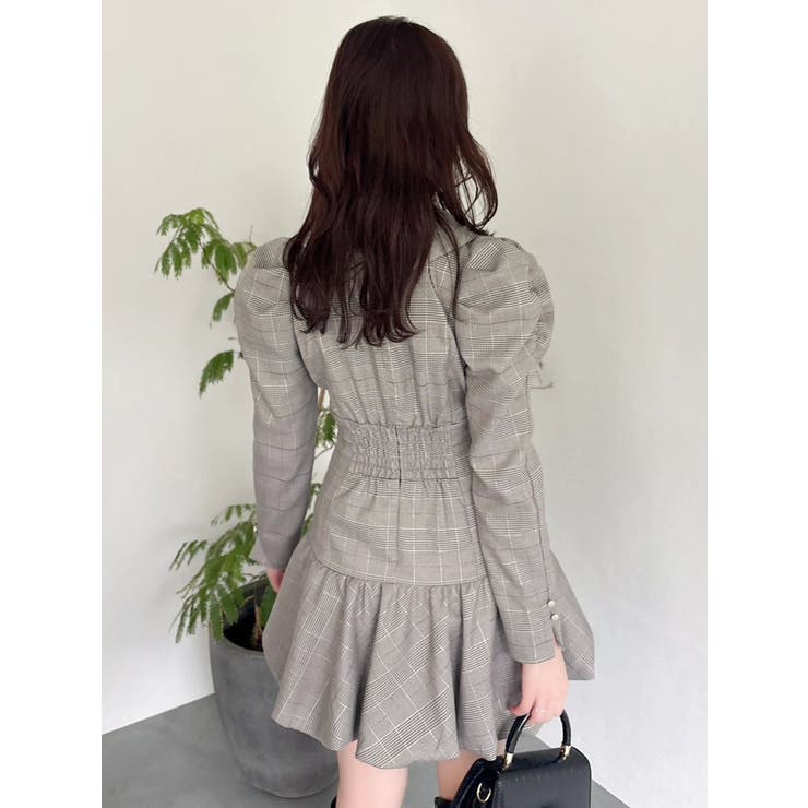 バルーンチェックミニワンピース | dazzlin | 詳細画像31 
