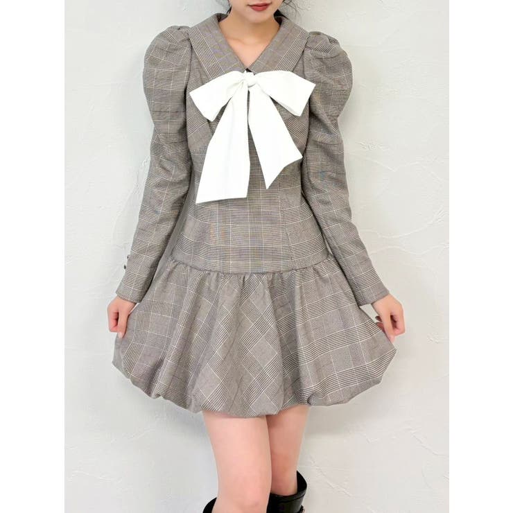 バルーンチェックミニワンピース | dazzlin | 詳細画像37 