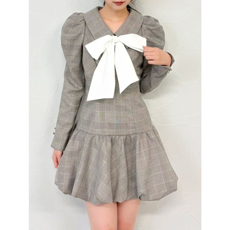 バルーンチェックミニワンピース | dazzlin | 詳細画像38 